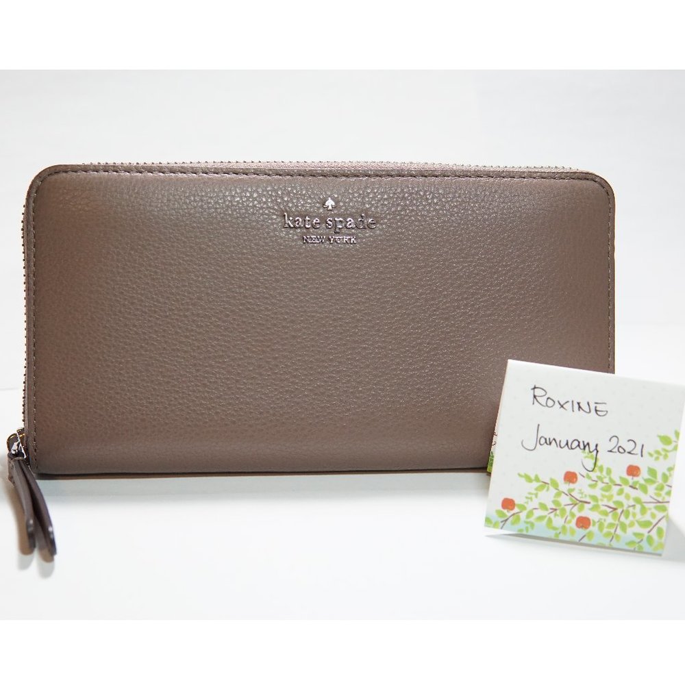 Kate Spade long zip around wallet - Taupe